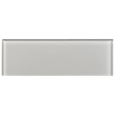 Andova Tiles Enchant-Elle Diva Grey 4-in. x 12-in. Subway Polished Glass Wall & Floor Tile Andova Tiles